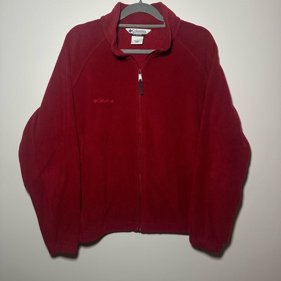 Columbia‎ Red Benton Springs Full Zip Fleece Jacket Size 2X EUC - Picture 2 of 6